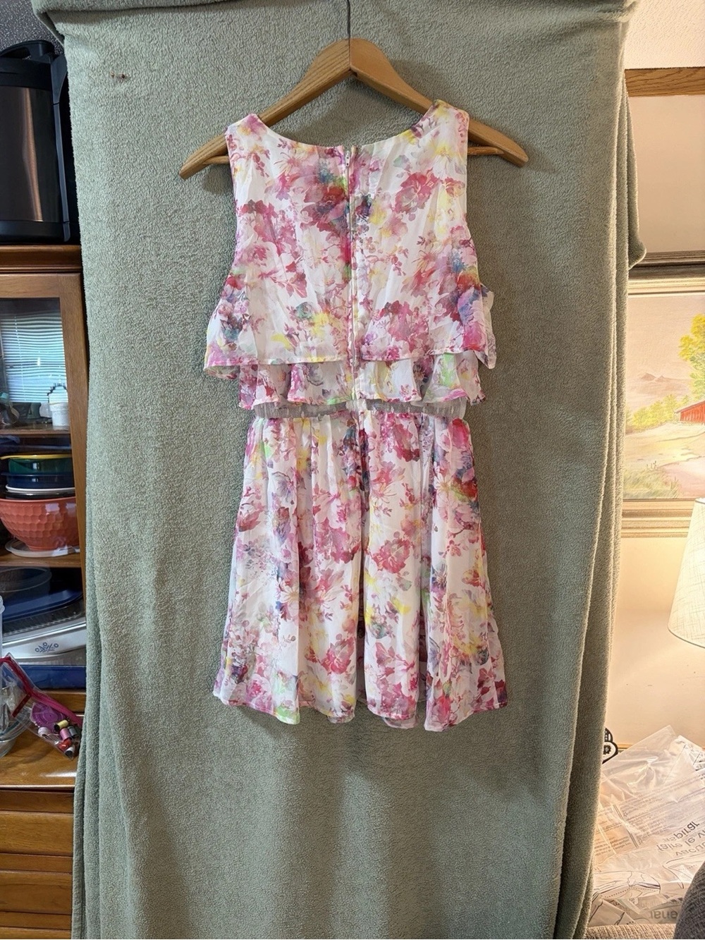 Emerald Sundae Pink Multi Floral Ruffle Sundress